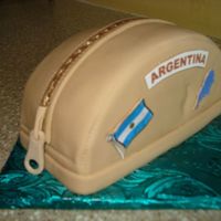 Coin Purse Almond cake, b/c and finished with fondant.