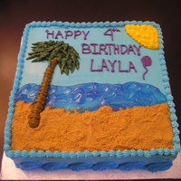 Beach Birthday Cake 