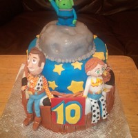 Woody And Jessie toy story cake in fondant