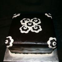 Black And White I made my first batch of True Black MMF! I've never covered a cake before! it turned otu ok considering i couldn't find my...