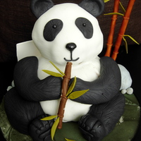 Panda Cake HI PeepsHere is a quick def on how I made the panda. I never use these pan shapes so I stacked 2 cube cakes. I then carved them into 2...