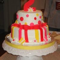 My Daughter's 2Nd Birthday Cake I got a LOT of ideas from some other members on this site!! I'm quite a disaster trying to "smooth my icing. I got sugarshak'...