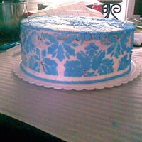 Dinner Cake This was a practice cake. As you could see the icing was coming off of the cake.