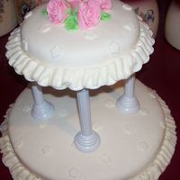 Wilton Course Iii Final Cake The fondant is MMF, although i had a little trouble making the flowers... I thought it turned out great! It was a fun class!