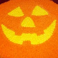 Pumpkin Cake This was my first cake i did with all the stars... It took forever! I made it for my boyfriend's family for Halloween. They loved it...