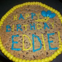 My First Cookie Cake! First time I have attempted a cookie cake. It came out delicious and stayed nice and moist even though I was afraid it would get hard!