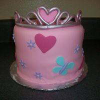 Princess 1St Birthday I had made a RI tiara for this cake but for some reason wasnt successful this time in putting it on the cake. It shattered and I was...