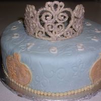 Cinderella Cake Cinderella themed cake with a white chocolate tiara sprinkled with pink suger crystals. This was my first tiara and I was pretty happy with...