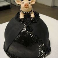 Biker Ballgown Piggy I had to design a cake for our local county Fair using the theme, Hogs gone Wild.