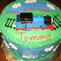 Thomas The Train The cake design I borrowed from Gracefull - This was my first birthday cake for a child other than my own. Chocolate w/ BC. First time...