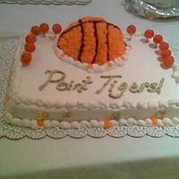 Point Tigers! Sheet cake for the LSU Men's Basketball team