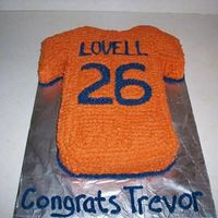 Jersey Cake WVSC cake, bc icing. Carved from 11x15.