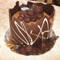 Chocolate Wrap Birthday For my son's 19th birthday. He wanted all chocolate. Chocolate fudge cake with cream cheese filling. Frosted in chocolate buttercream...