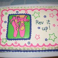 Dance Cake I did this cake for the Dance Studio here in town yesterday. They wanted the bright colors but I think I would have been happier with it if...