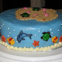 20080629_10.jpg RBC with gum paste accents. First attempt at a cake like this. Yellow cake with BC filling.