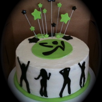 Grand Opening Cake for grand opening of a zumba studio. I had a hard time getting the cream cheese frosting to smooth. Can't wait for zumba class!