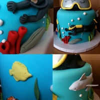 Scuba Diver Great inspiration on this site for this cake. Lots of similar ones posted. Thanks to all who shared your photos.