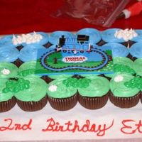Thomas The Train Cupcake Cake 