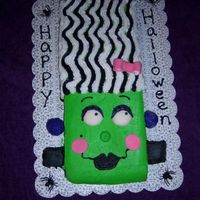 Birde Of Frankenstein Most if the cake is BC with fondant accents.