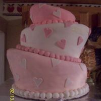 My Birthday/valentines Day Cake Topsy Turvy Cake.. All vanilla Cake. Buttercream and MM fondant. 10in, 8in, 6in. My second Topsy Turvy Cake. I love how it turned out!