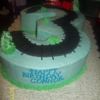 Thomas 3 3 shaped cake for my Sons 3rd birthday!