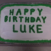 Green Just a cake for my husband to take to work on a coworker's birthday. I didn't have much time to work on it, but sometimes simple...