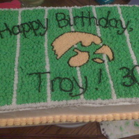 University Of Iowa Hawkeyes I went to ISU, but my cousin's husband is a U of I fan, so I relented and made the cake...actually it was really fun and I freehanded...