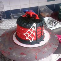 Spiderman ice cream cake, pastry pride frosting with bc trim and accents