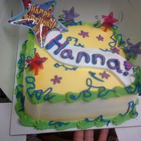 Star Ice cream cake, pastry pride frosting, bc border and extras