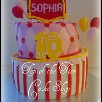 Circus Theme Birthday Cake This was my 1st topsy turvy cake. Circus theme for a 10 year old little girl. TFL!