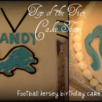 Football Jersey Cake Well, it's not a pro football cake but a football jersey cake nontheless. It was a 12 inch square cake and cut it out to make it a...