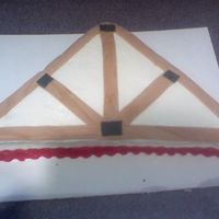 Truss Cake This cake I made for my dad who own a truss company... BC with MMF accents pretty simple cake.... My dad thought it was great.. Made him...