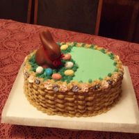 Easter Basket This is a yellow cake with creme brulee filling.