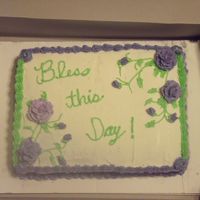 Church Picnic Cake THIS IS MY 5TH CAKE, ALL BUTTER CREAM. MARBLE.