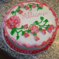 Abby's Cake I made this cake for my BFF's b-day. All buttercream. Strawberry cheesecake.