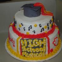 High School Musical This is a HSM/graduation cake.. The customer wanted a HSM cake with a graduation theme.. She loved it.. Hope you like.. thanks for looking...