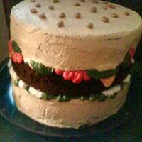 Hamburger What cook out is good with out hamburgers.... The buns are cake and the meat is brownie.. Alot of cake but it was good.. Thanks for looking...