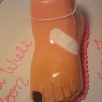 Foot This is a cake I made for an injuried friend