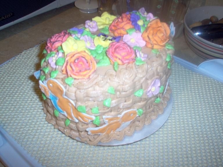 C2V1 This my finale cake for Wilton Course 2.