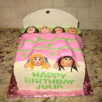 Sleepover Birthday Cake iced in buttercream with all fondant accents! inspired by a cake on here...THANKS!!!!