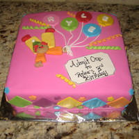 Clown Birthday Cake Made for a circus theme party...all hand cut designs from fondant.