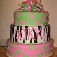 Sweet 16 Cake inspired from designs on here....THANKS!!!