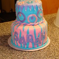 Cake1.jpg This is a buttercream icing with fondant accents. I used colored piping gel for the "stiching" on the letters. It was made for a...