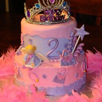 2Nd Birthday Cake This cake was BC with fondant gumpaste accents....some were dusted with luster dust as well.