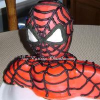 Spider-Man I saw many of these cakes on here. So here is my attempt at it. I made a mini-spidey version to go on top of a another cake.