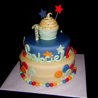 1St Birthday covered in fondant