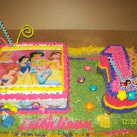 Princess First Year princess foto cake