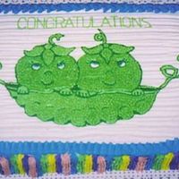 Two Peas In A Pod A babyshower cake for a woman in my play group that was having twins.