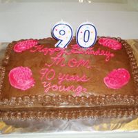 Birthday Cake For A 90 Yr Old Grandma I made this cake for my client, whose mil was turning 90. She was a spunky little lady with her walker.