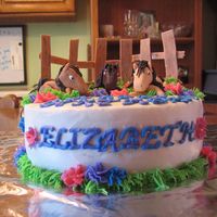 Horse_Birthday_Cake_001.jpg Horses made of fondant and BC, fence made of gumpaste, everything else BC. Got my idea on CC and thank you to everyone for their creative...